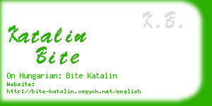 katalin bite business card